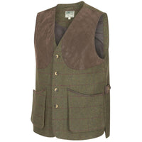 Olive/WIne Hoggs of Fife Mens Tummel Tweed Field Waistcoat