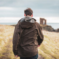 Dark Green Hoggs Of Fife Mens Struther Zip Through Jacket Back