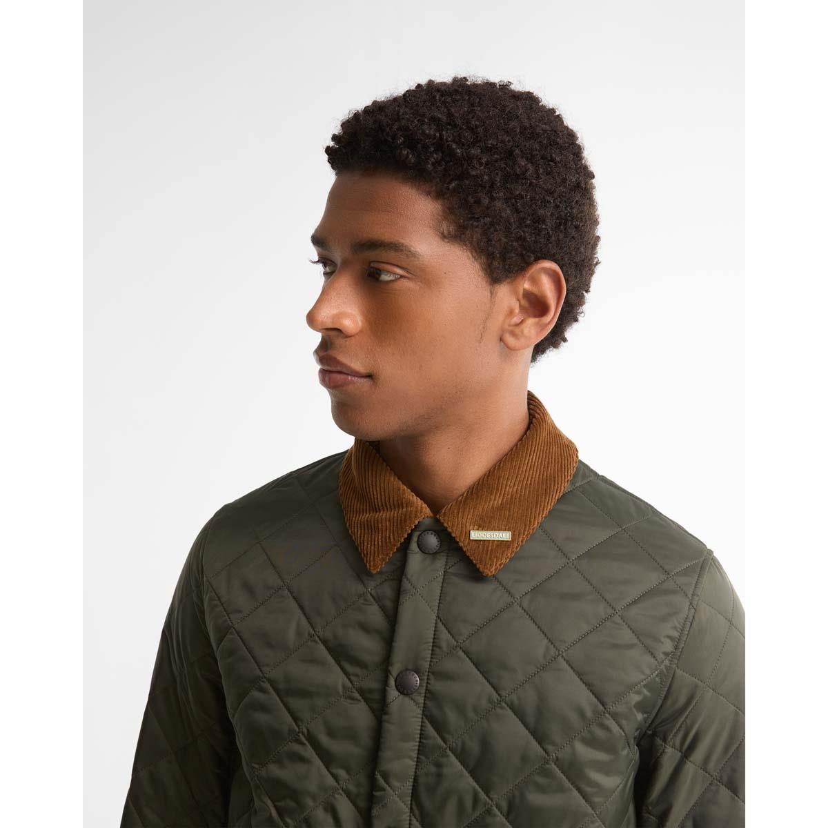 Sage Barbour Mens Icons Heritage Liddesdale Quilted Jacket Chest