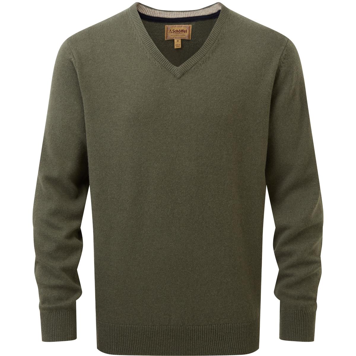 Woodland Schoffel Mens Lewis Lambswool V Neck Jumper