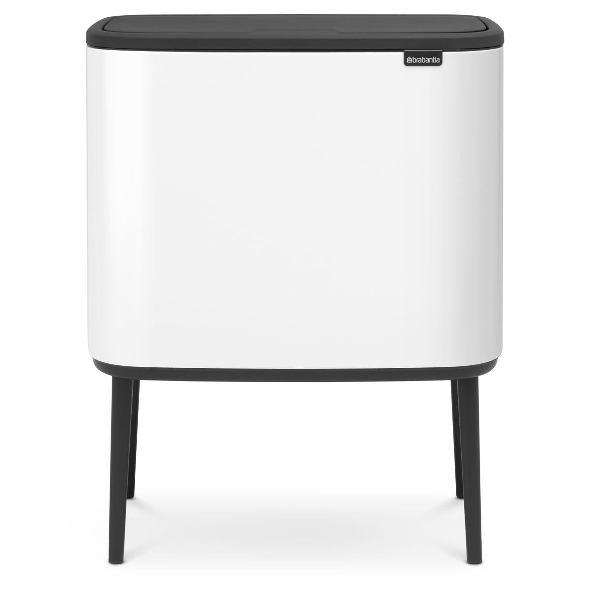 White Brabantia Bo Touch Bin 11+23 Litre