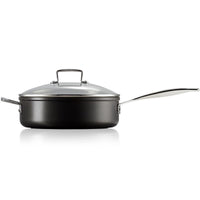 Le Creuset Toughened Non-Stick 26cm Saute Pan With Glass Lid Side