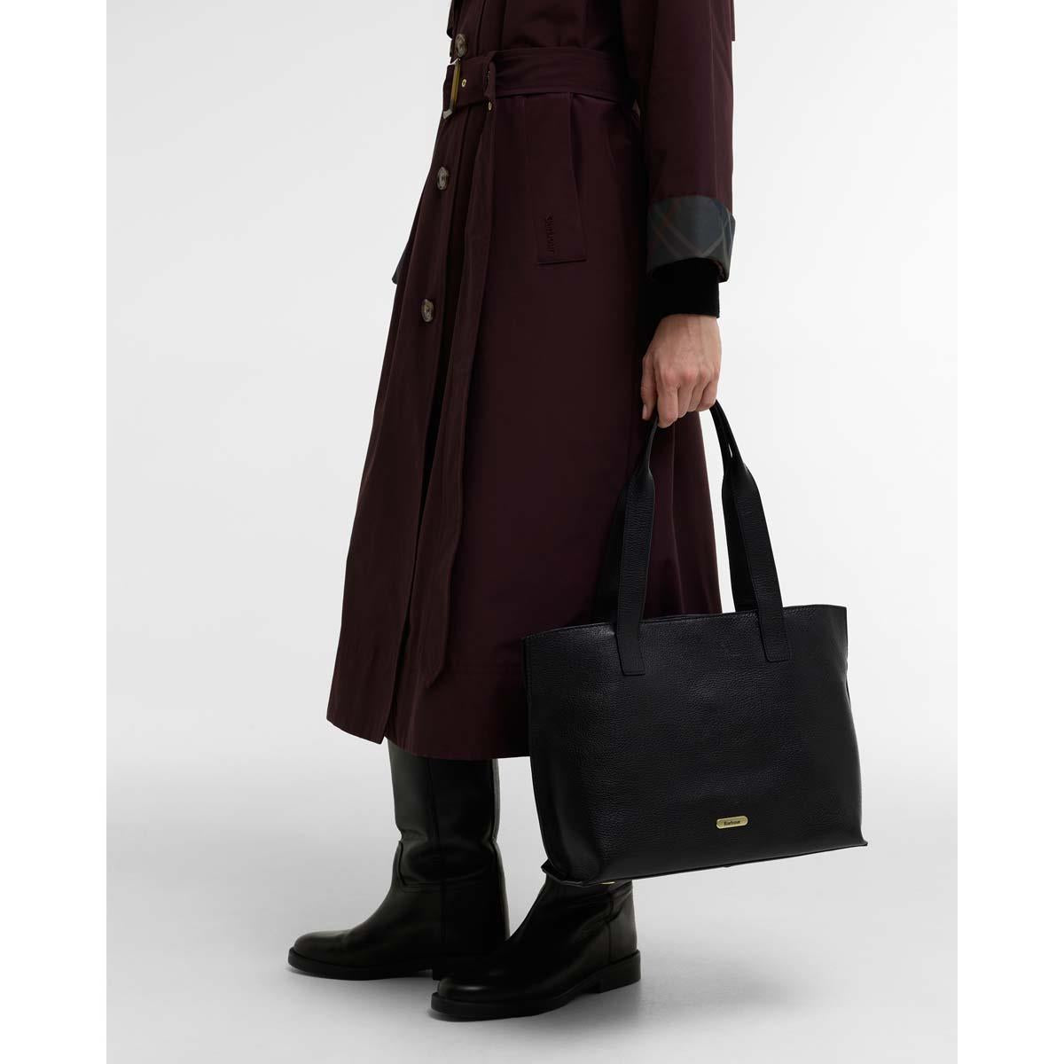 Barbour Alder Large Leather Tote Bag