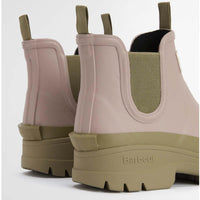 Gardenia Pink/Bleached Olive Barbour Womens Nimbus Chelsea Welly HEEL