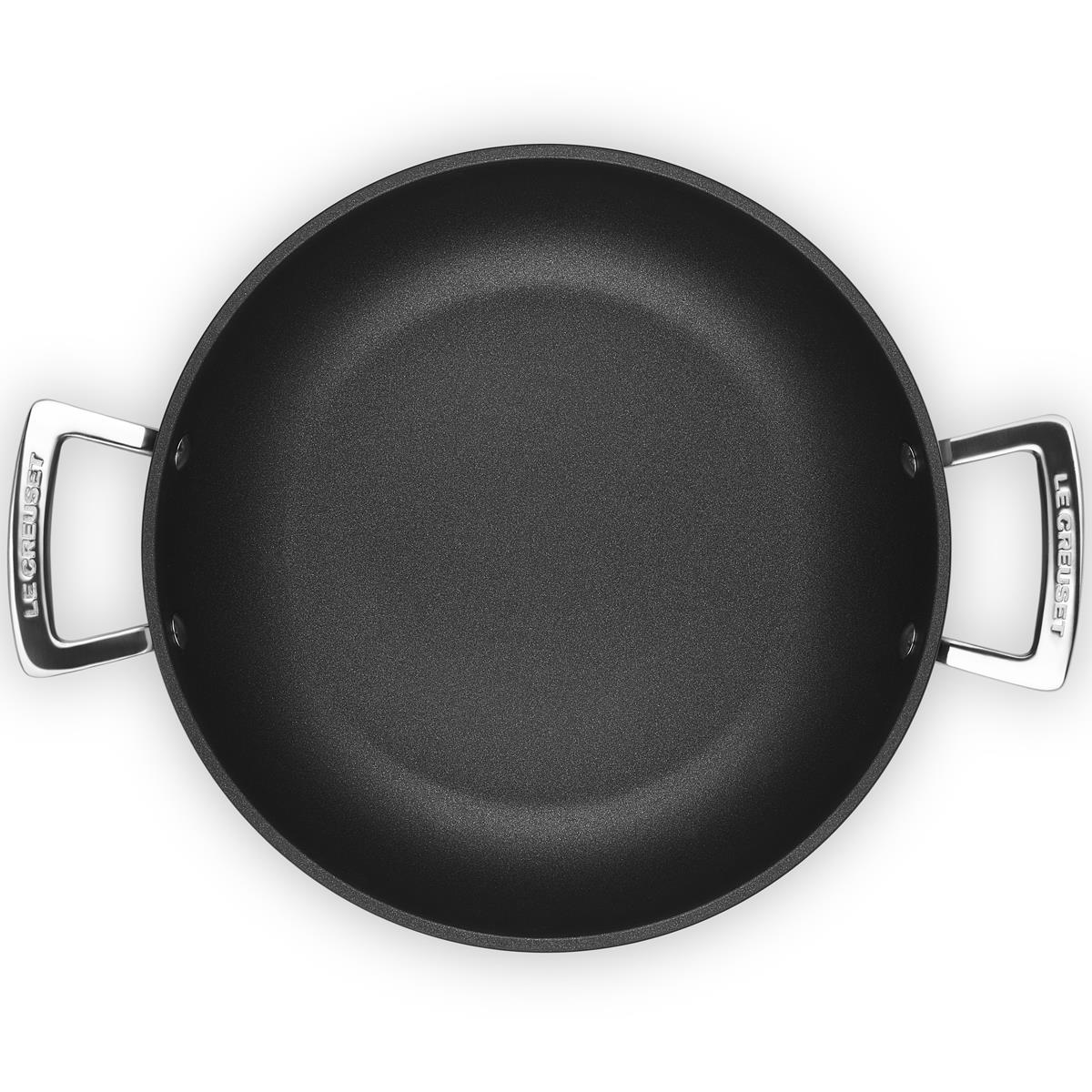 Le Creuset Toughened Non-Stick Shallow Casserole With Glass Lid Interior