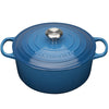 Le Creuset 26cm Cast Iron Round Casserole Dish Marseille Blue
