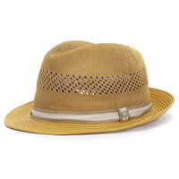 Dark Tan Barbour Mens Craster Trilby Summer Hat