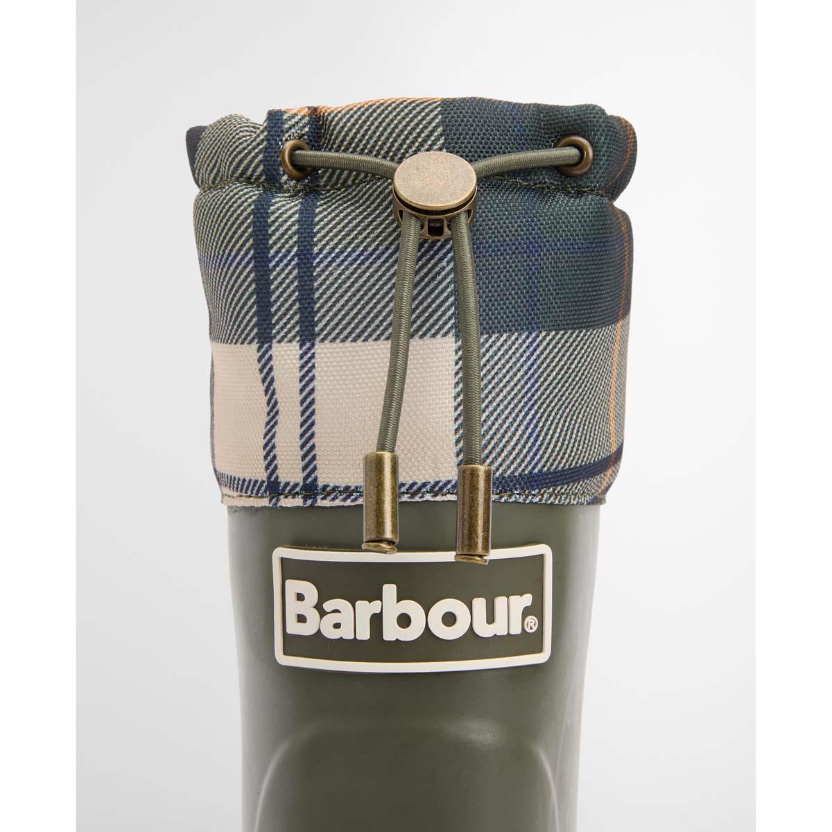 Olive/Ancient Tartan Barbour Womens Mowbray Mid Welly toggle