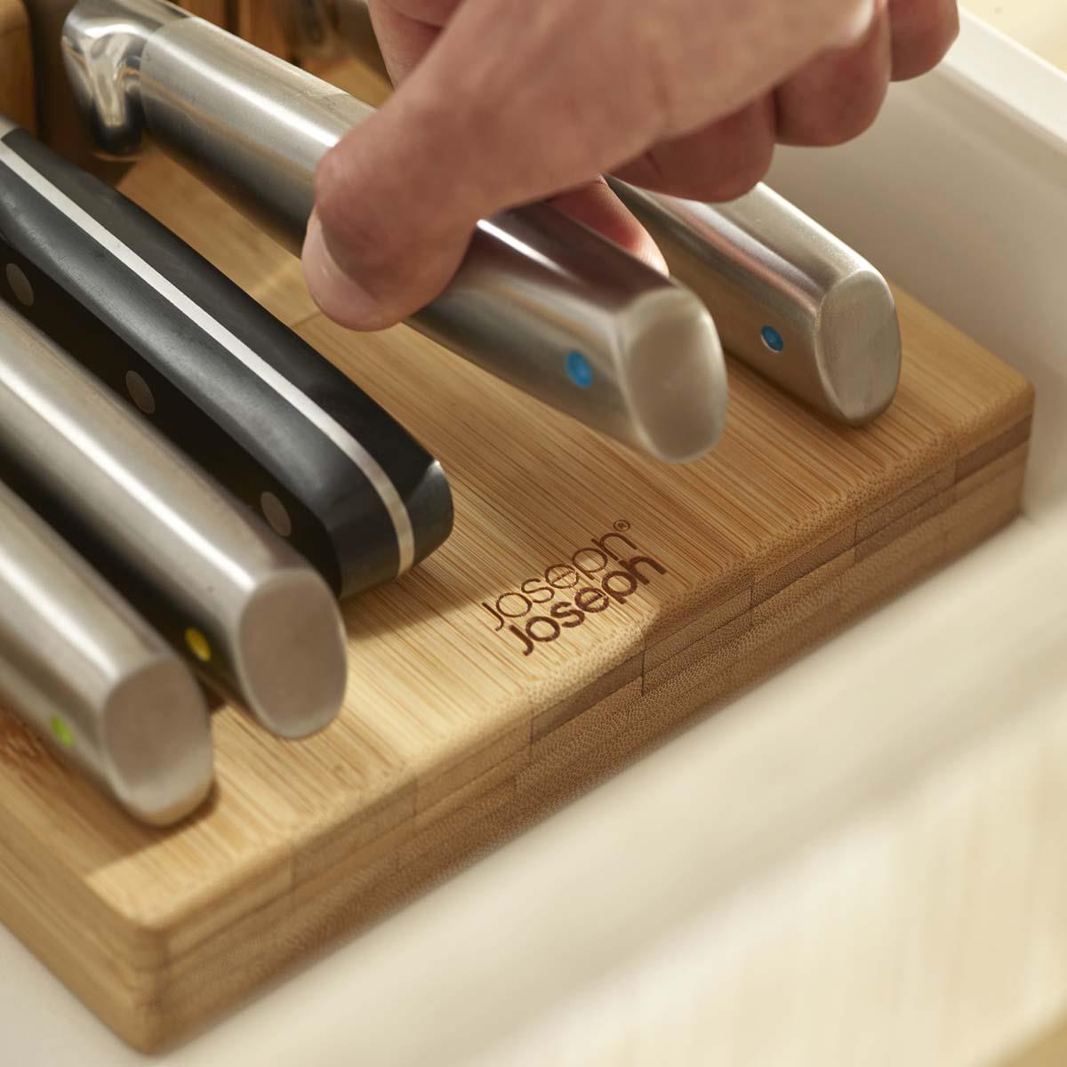 Bamboo Joseph Joseph DrawerStore Bamboo 2-tier Knife Organiser LS3