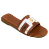 Natural Tan Holland Cooper Womens Heraldic Monogram Slides