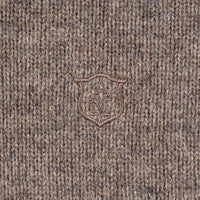 Albert and Maurice Netherton Zip Neck Lambswool Jumper Taupe