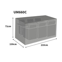 Bosmere Ultimate Protector 6 Seater Rectangle Cube Set Cover Size Guide