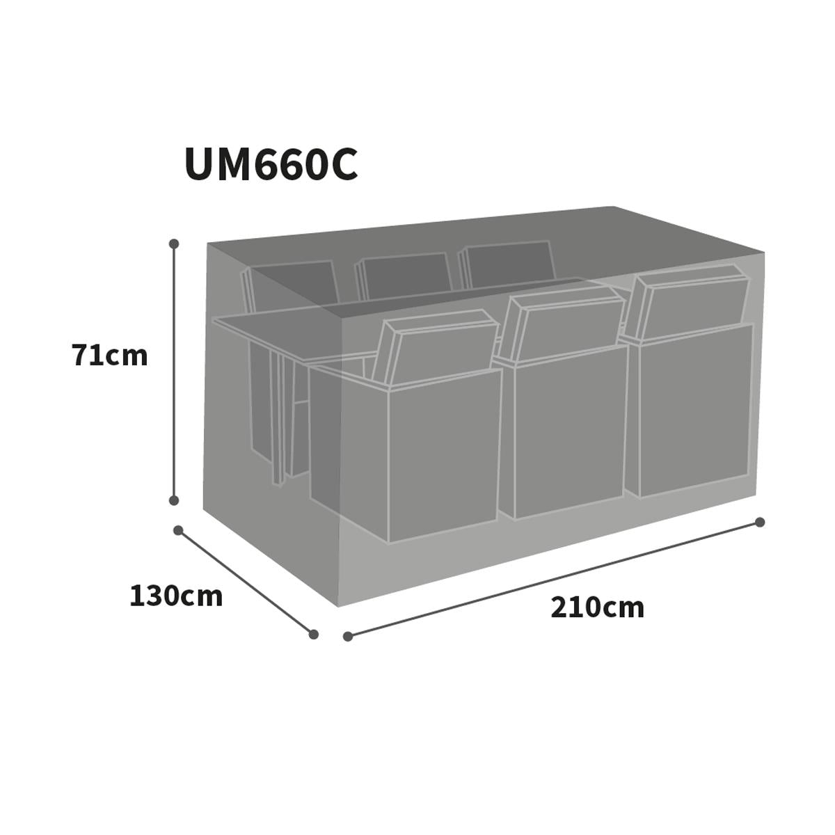 Bosmere Ultimate Protector 6 Seater Rectangle Cube Set Cover Size Guide