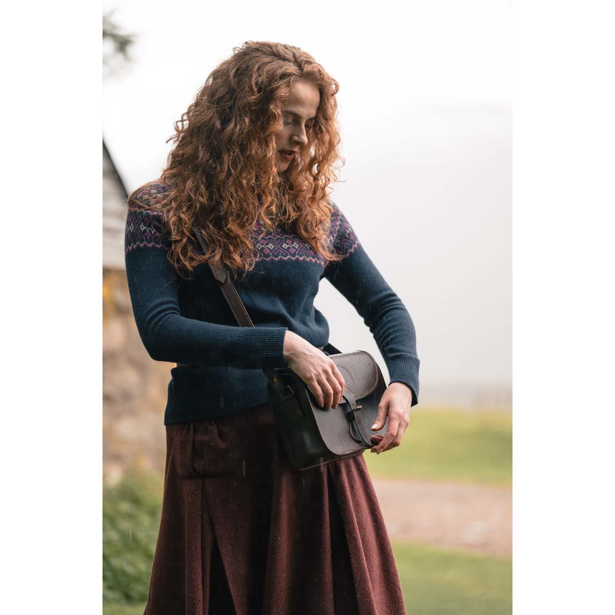 Hoggs Of Fife Jura Ladies Fair Isle Crew Neck Pullover