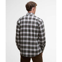 OLIVE Barbour Mens Telfield Regular Checked Shirt BACK