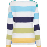 Greens Lazy Jacks Womens LJ97M Multi Striped Breton Top Back