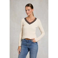 Holland Cooper Womens Zoe V-Neck Knitted Jumper
