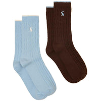 Joules Womens Cable Socks 2 Pack