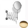 Brushed Gold Gloss Samuel Heath Novis Extending Mirror Plain / Magnifying L1108