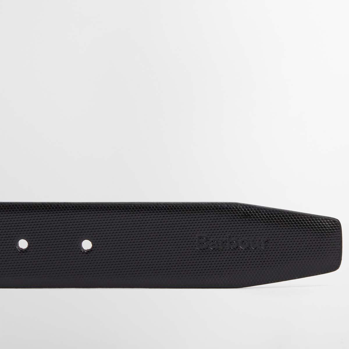 Black/Coffee Barbour Mens Westdale Leather Belt End