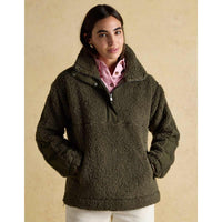 Green Joules Womens Tilly Quarter Zip Fleece Jumper On Model