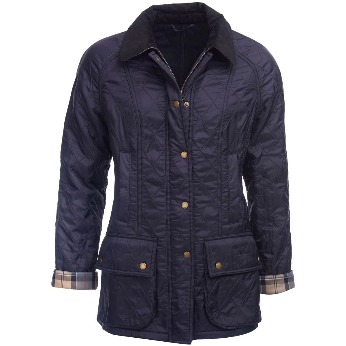 Navy Barbour Womens Beadnell Polarquilt Jacket