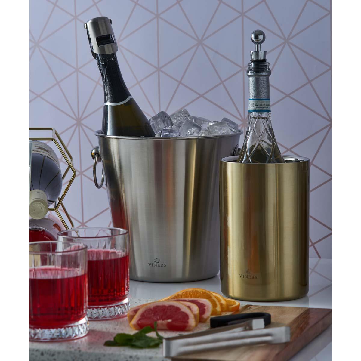 Viners Barware 4L Silver Champagne Bucket LS2