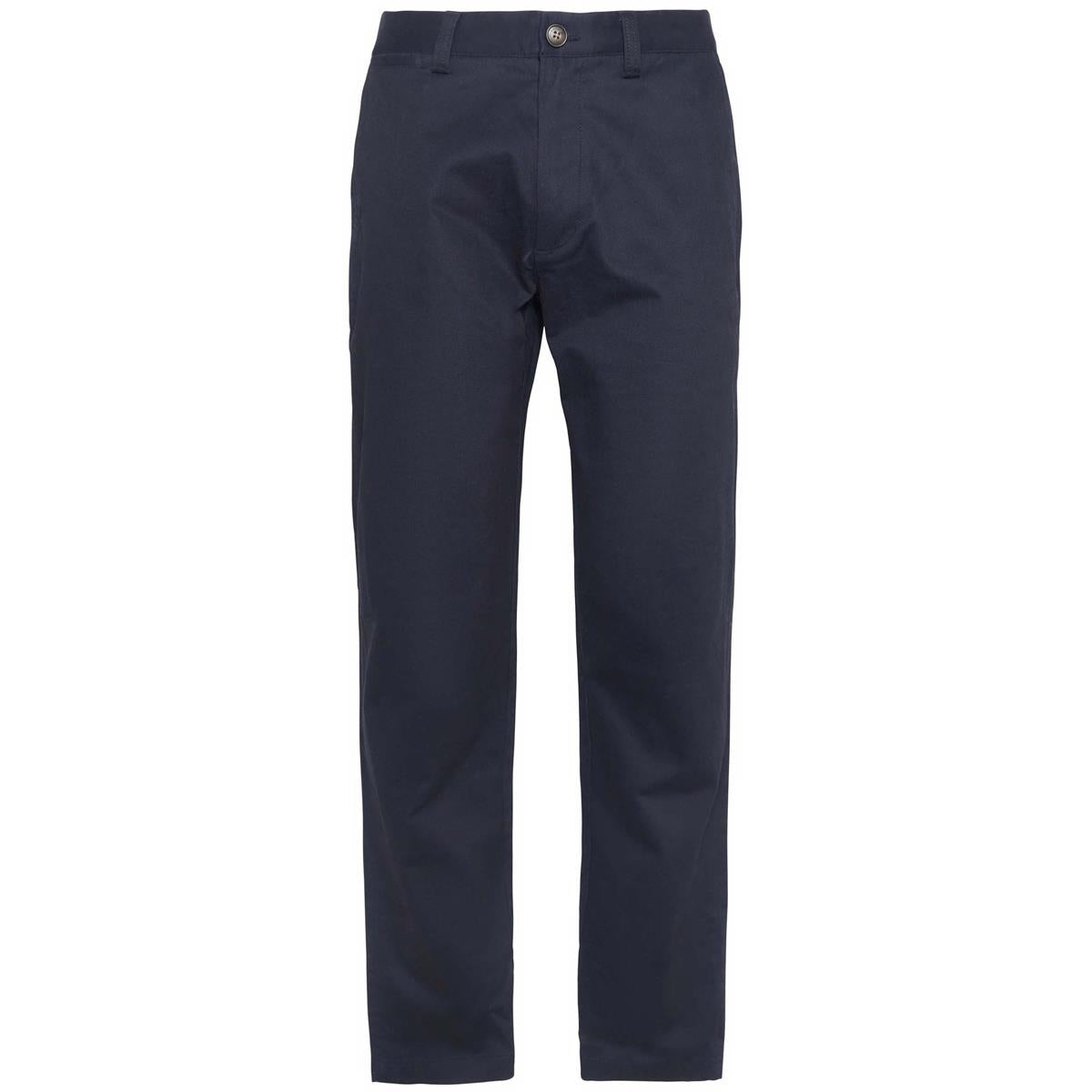Navy Barbour Mens Sueded Sateen Tailored Fit Trouser