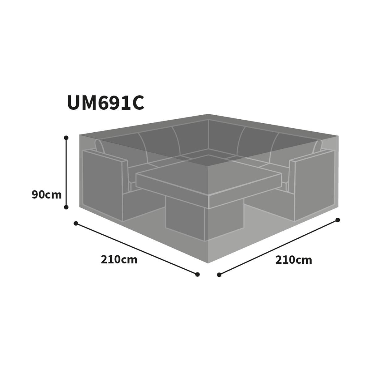 Bosmere Ultimate Protector Square Corner Sofa & Dining Set Cover Small Charcoal UM691C