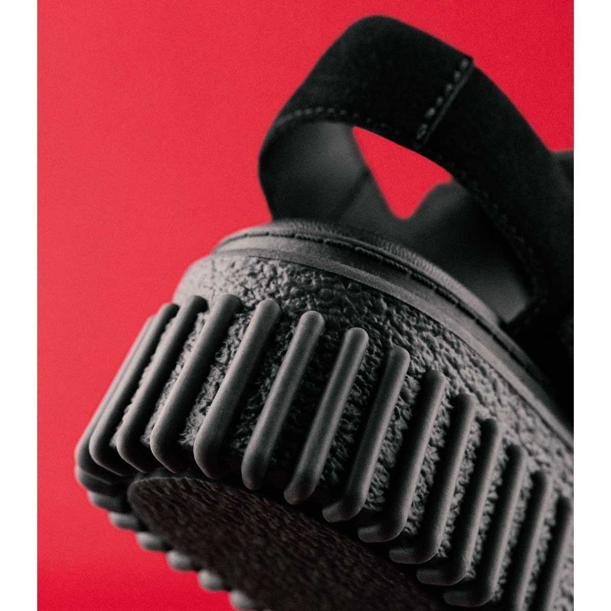 Black Suede Clarks Womens Evamar Wish Sandal Heel