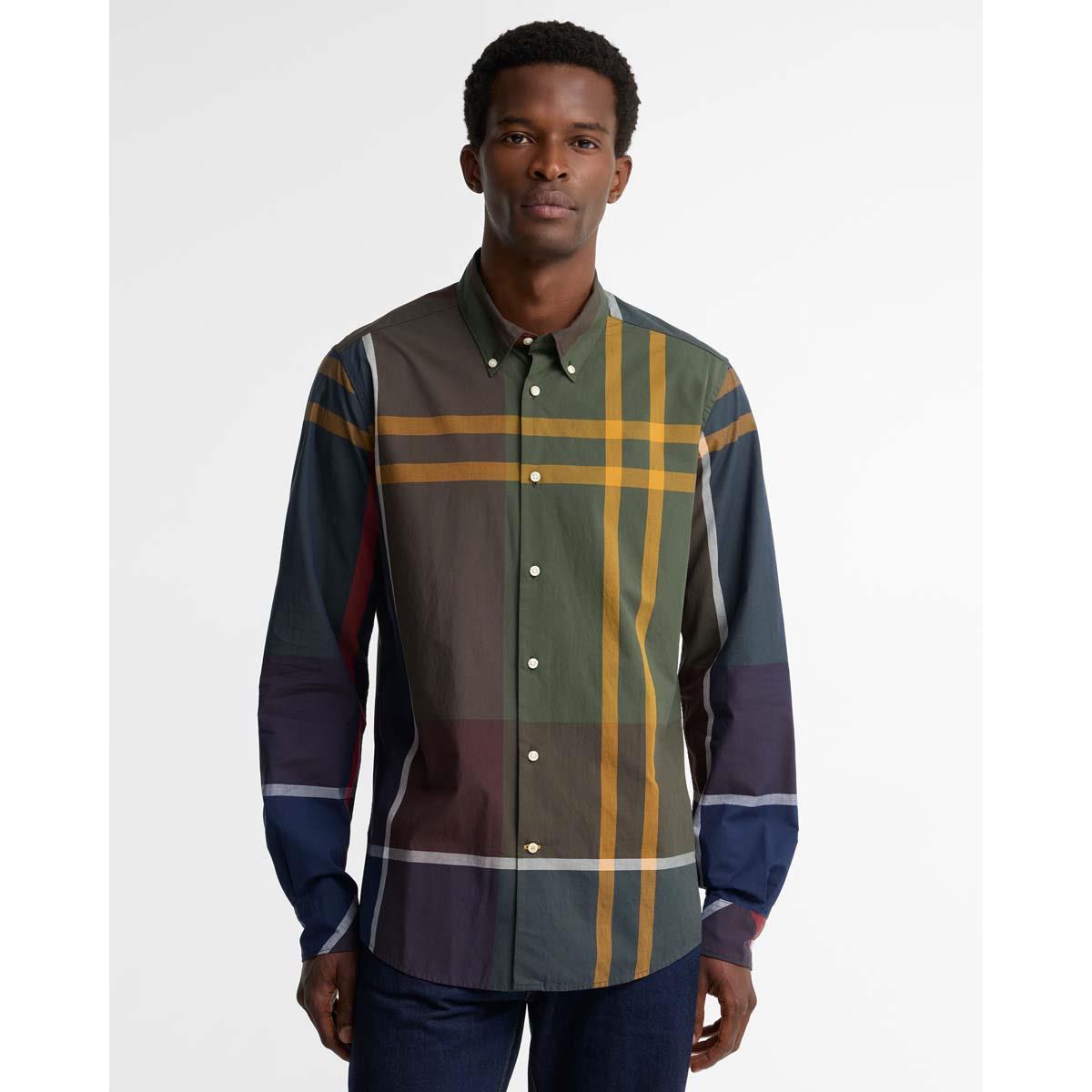 Classic Tartan Barbour Mens Oversized Tartan Dunoon Tailored Shirt Front