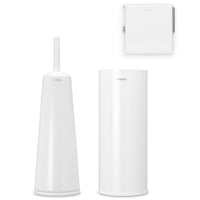 White Brabantia Renew Toilet Accessory Set Of 3