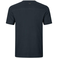 Dark Navy Harkila Mens Logo T-Shirt Back
