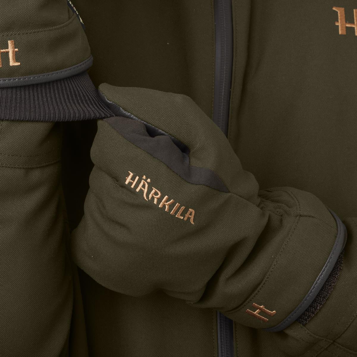 Willow Green Harkila Unisex Pro Hunter GTX Gloves Logo