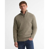 SHADOW GREEN Barbour Nelson Essential Half Zip FRONT