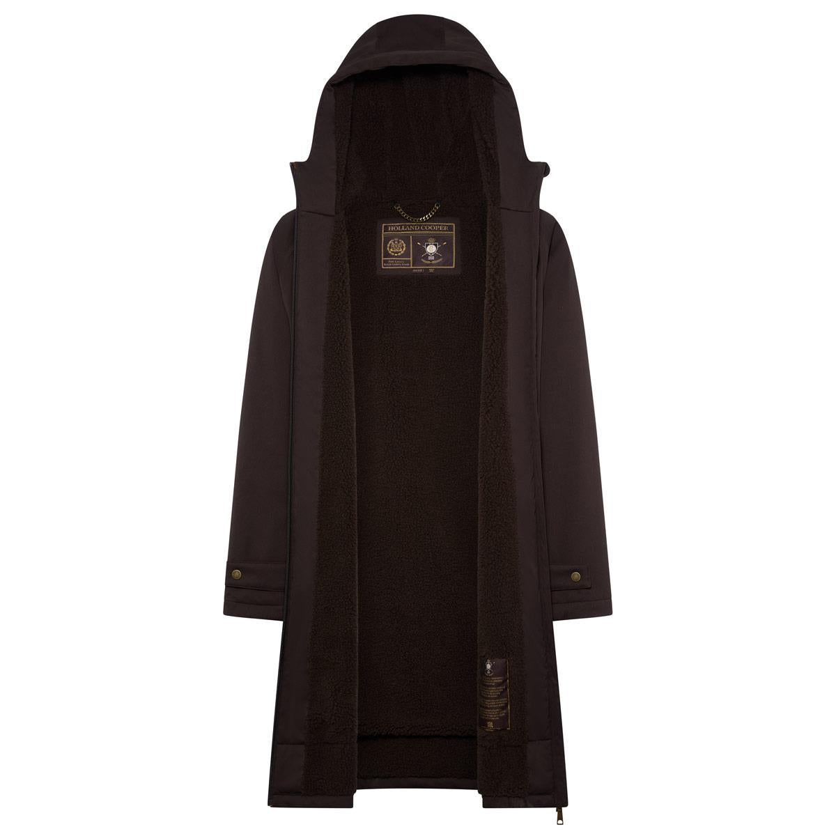 Chocolate Holland Cooper Mens One Size Waterproof Coat Open