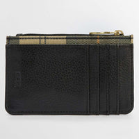 Black/Ancient Barbour Womens Alder Leather Card Holder Back