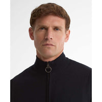 Navy Barbour Mens Marcus Knitted Gilet Collar