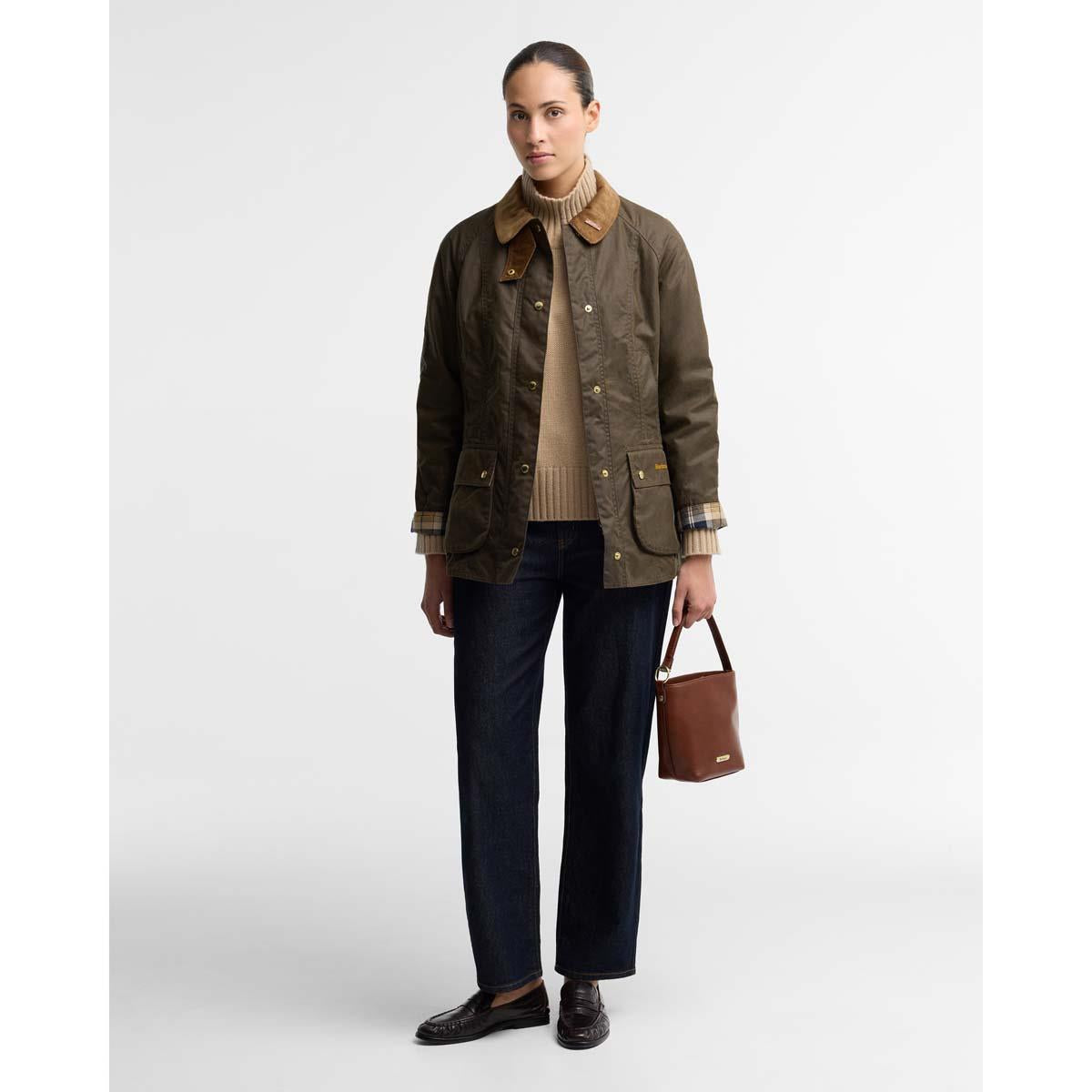 BEECH Barbour Womens Icons Beadnell Wax Jacket ON MODEL