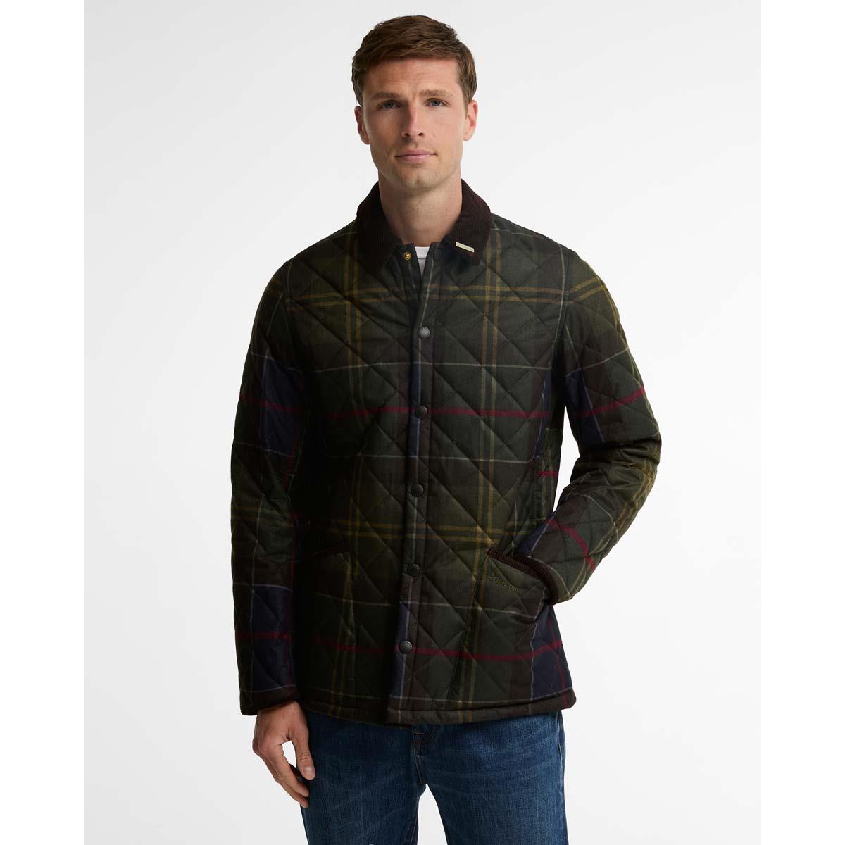 Classic Tartan Barbour Mens Icons Tartan Heritage Liddesdale Quilted Jacket ON Model