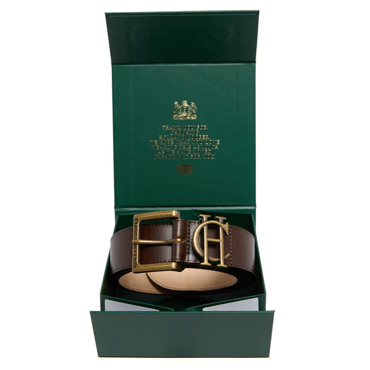 Chocolate Holland Cooper Mens Classic Belt Boxed