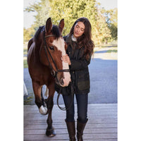 Sage/Classic Barbour Womens Modern Border Wax Jacket Lifestlye