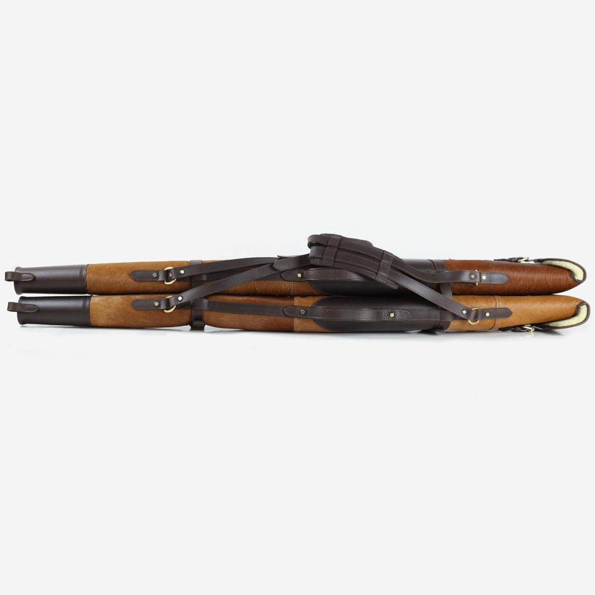 Teales Cow Hide & Leather Double Gun Slip Buckle & Flap