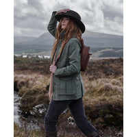 Spring Bracken Hoggs of Fife Womens Roslin Technical Tweed Field Coat Lifestyle 2