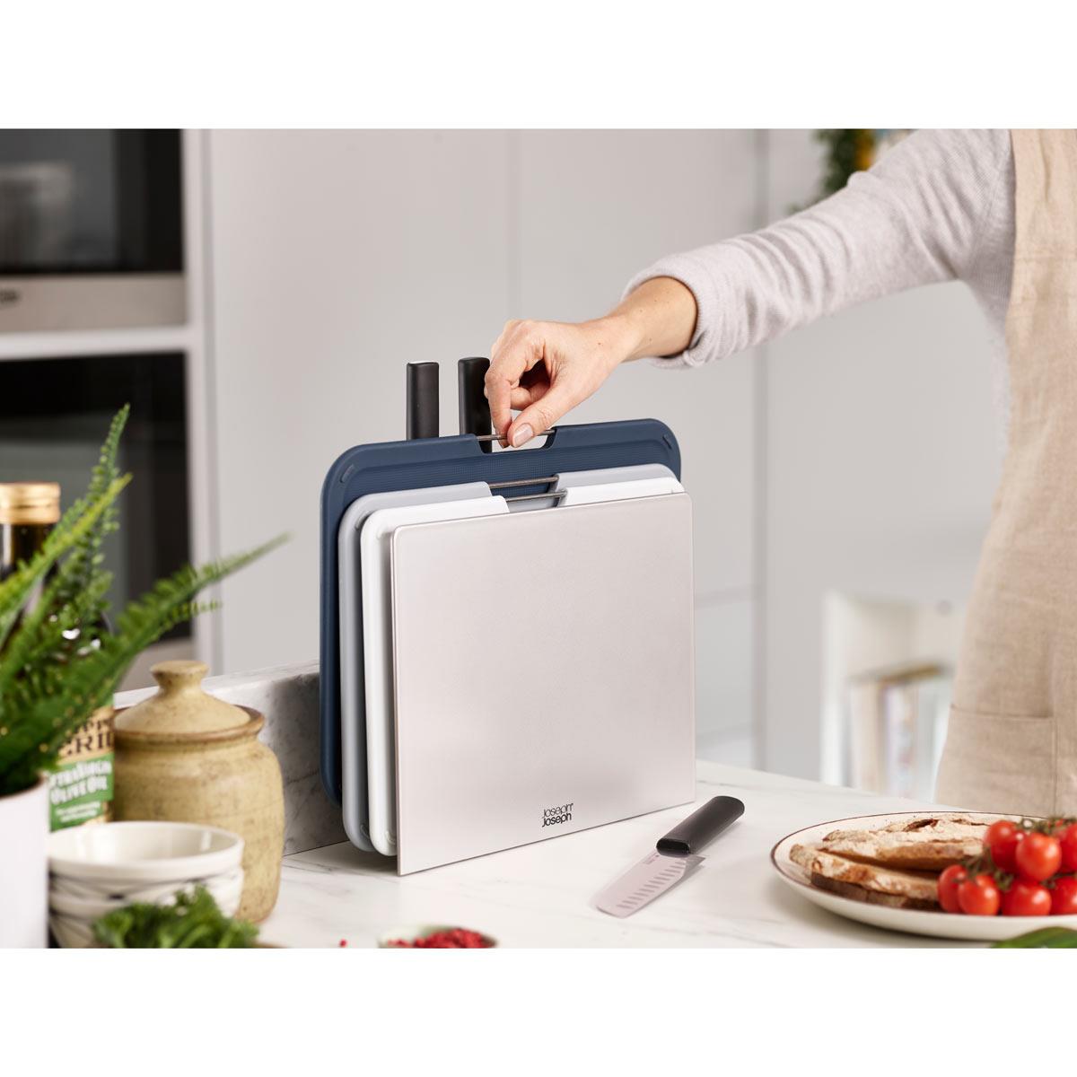 Joseph Joseph Nest Boards Plus 6-piece Knife and Chopping Board Set Lifestyle In Use