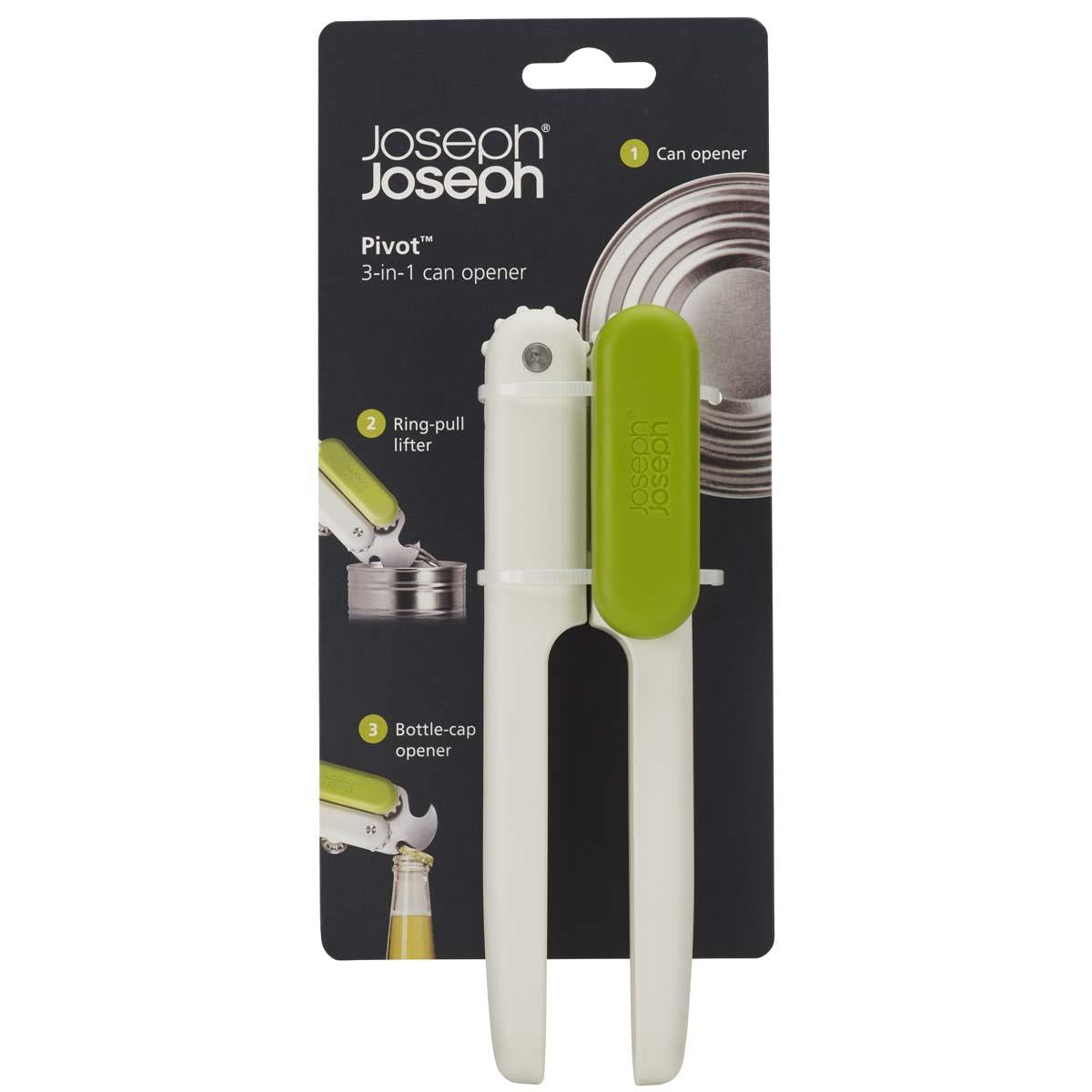 White/Green Joseph Joseph Pivot 3-in-1 Can Opener BOX