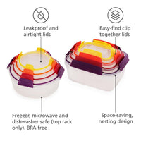 Joseph Joseph Nest Lock 8-Piece Mixed Food Container Set