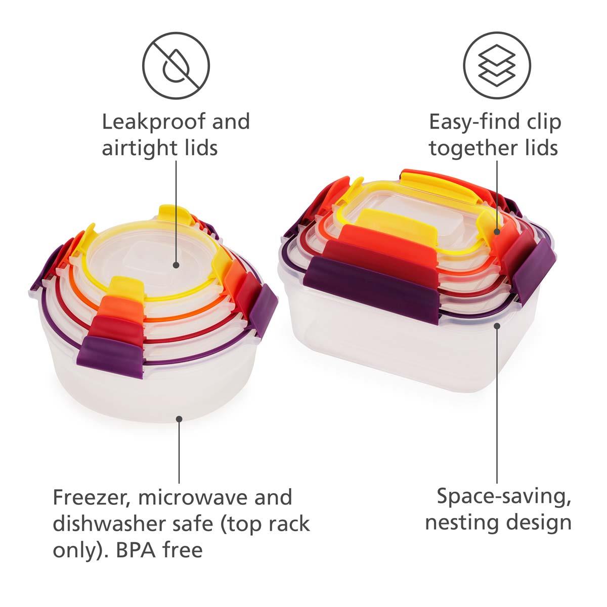 Joseph Joseph Nest Lock 8-Piece Mixed Food Container Set