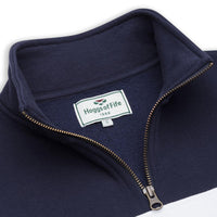 Navy/White Hoggs Of Fife Dumfries 1888 Gents 1/4 Zip Sweatshirt Collar
