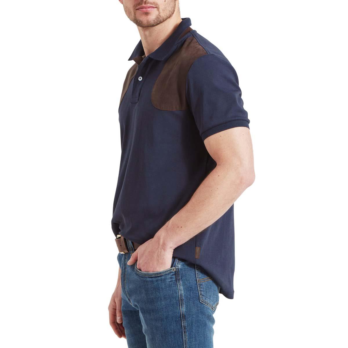 Navy Schoffel Mens Cordoba Polo Shirt SIDE
